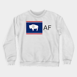 Wyoming Flag State Outline AF (black) Crewneck Sweatshirt